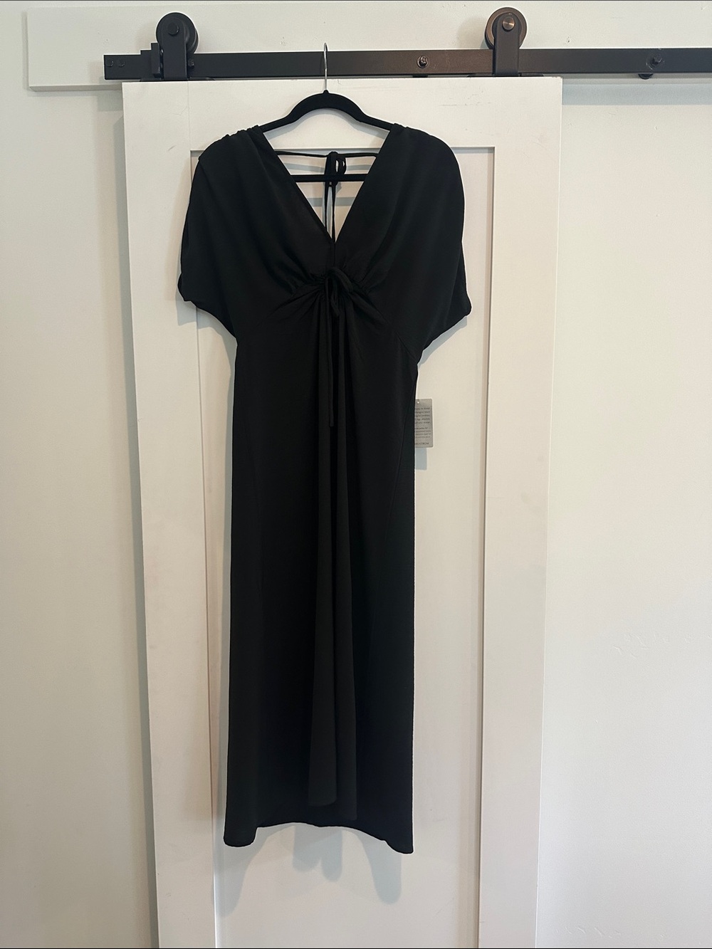 Socialite Black Maxi Dress with Front Tie